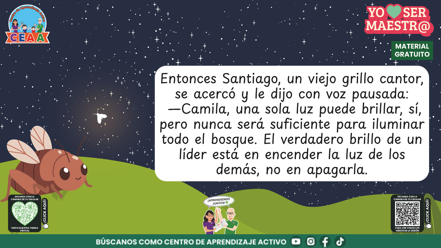 Historias para Maestros - CAMILA, LA LUCIÉRNAGA QUE APRENDIÓ A HACER BRILLAR A LOS DEMÁS en PDF