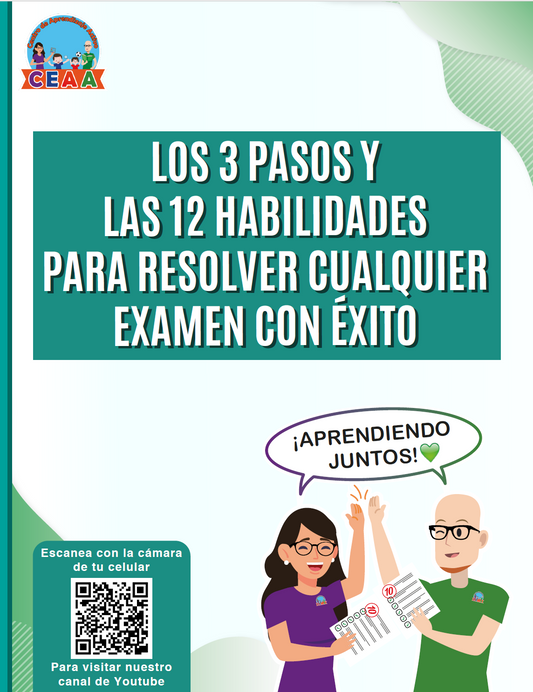 eBook "Los 3 pasos y las 12 habilidades para resolver cualquier examen con éxito"