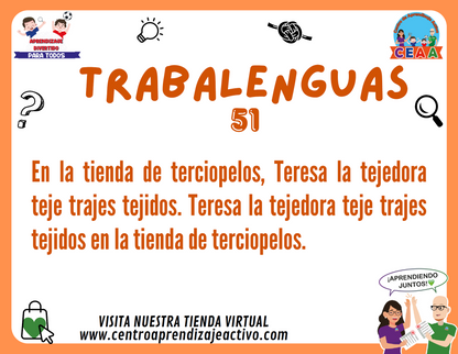 Colección de 50 Trabalenguas Volumen 2