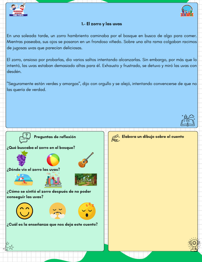 Cuadernillo COMPRENSIÓN LECTORA 35 Cuentos y Ejercicios PRIMERO y SEGUNDO Primaria