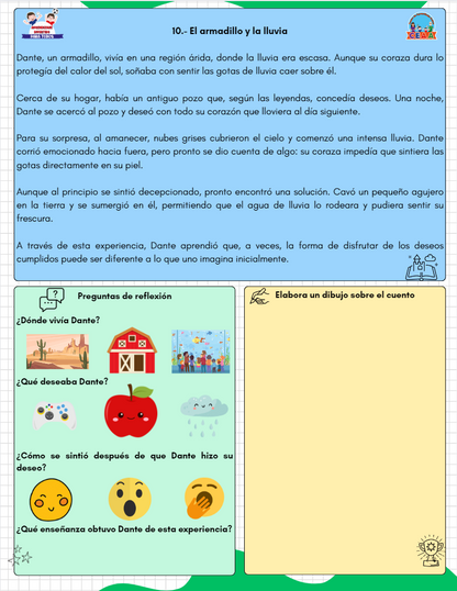 Cuadernillo COMPRENSIÓN LECTORA 35 Cuentos y Ejercicios PRIMERO y SEGUNDO Primaria