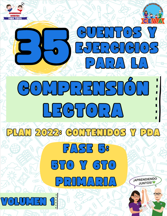 Cuadernillo COMPRENSIÓN LECTORA 35 Cuentos y Ejercicios QUINTO y SEXTO Primaria