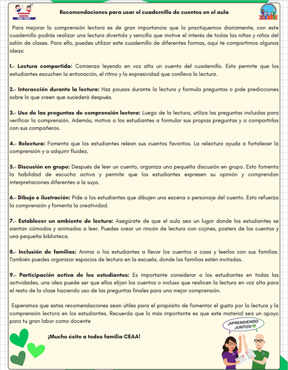 Cuadernillo COMPRENSIÓN LECTORA 35 Cuentos y Ejercicios QUINTO y SEXTO Primaria