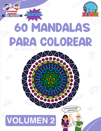 NUEVOS 60 Mandalas para colorear VOLUMEN 2