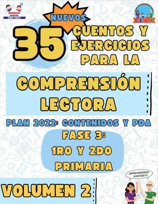 COMPRENSIÓN LECTORA 35 Cuentos y Ejercicios PRIMERO y SEGUNDO Primaria VOLUMEN 2