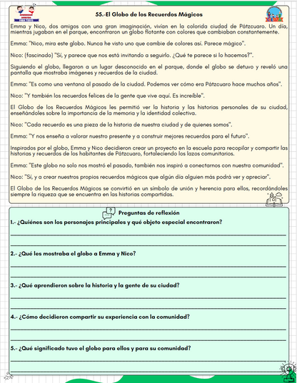 Cuadernillo COMPRENSIÓN LECTORA 35 Cuentos y Ejercicios QUINTO y SEXTO Primaria Volumen 2