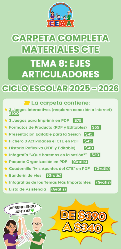 Carpeta Completa Materiales CTE Tema 8: Ejes Articuladores