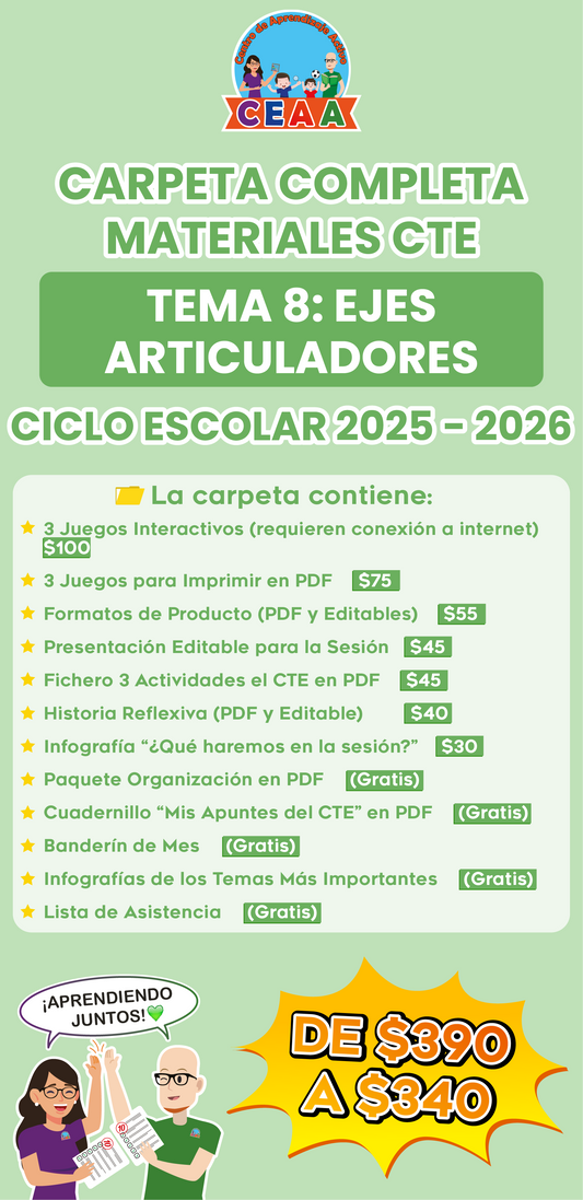 Carpeta Completa Materiales CTE Tema 8: Ejes Articuladores
