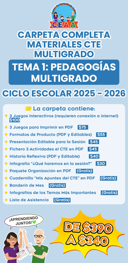 Carpeta Completa Materiales Multigrado Tema 1: Pedagogías Multigrado