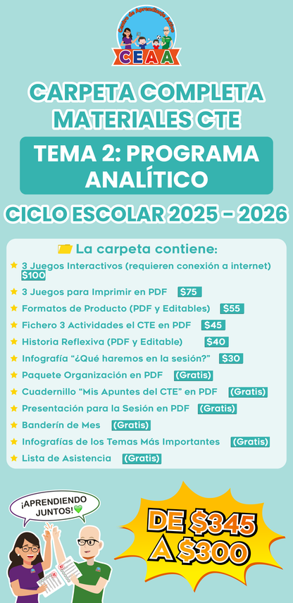 Carpeta Completa Materiales CTE Tema 2: Programa Analítico