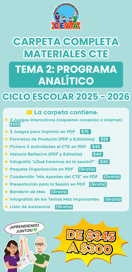 Carpeta Completa Materiales CTE Tema 2: Programa Analítico