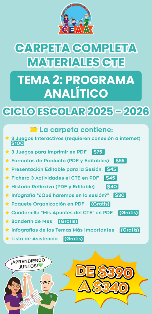 Carpeta Completa Materiales CTE Tema 2: Programa Analítico