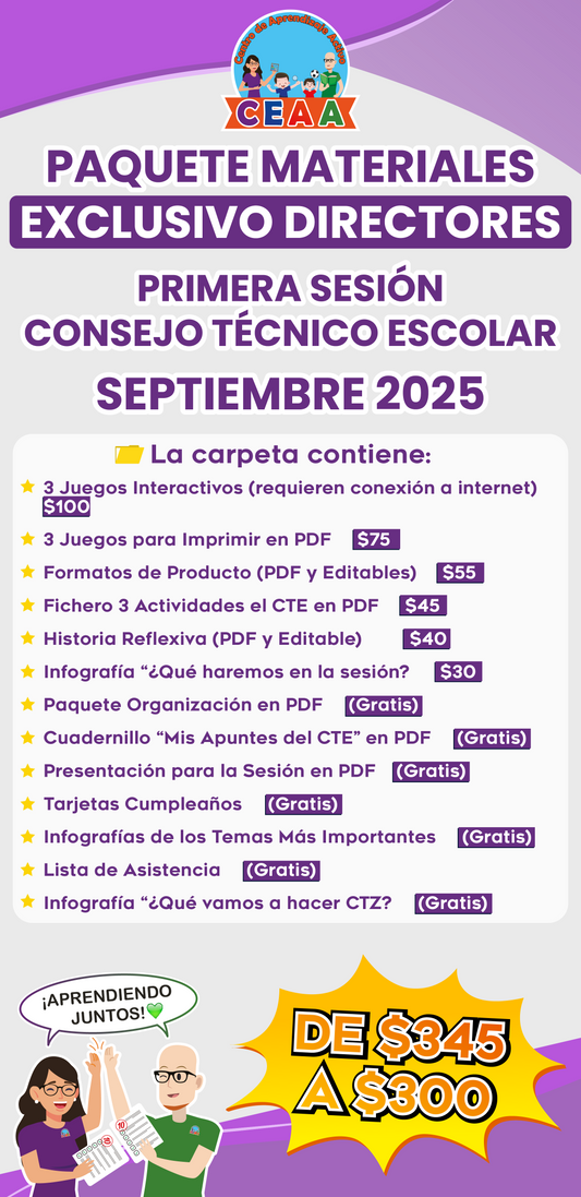 Paquete Completo Materiales CTE Sesión 1 Directores Septiembre 2025