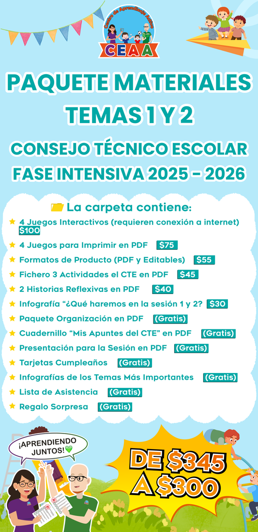 Paquete Completo Materiales CTE Fase Intensiva TEMAS 1 y 2