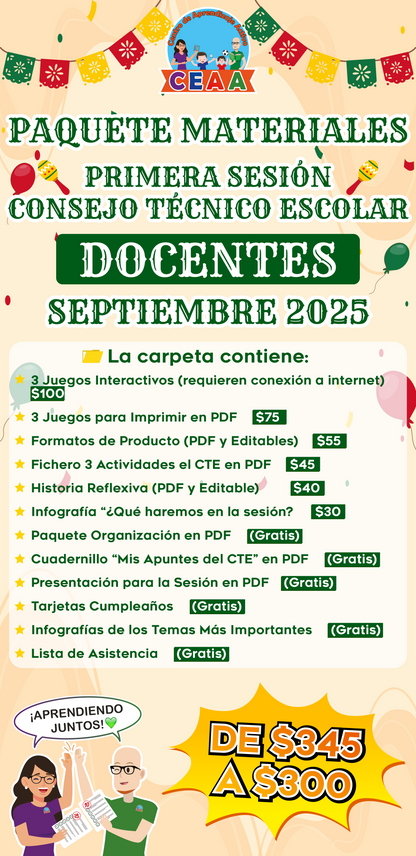 Paquete Completo Materiales CTE Sesión 1 Docentes Septiembre 2025