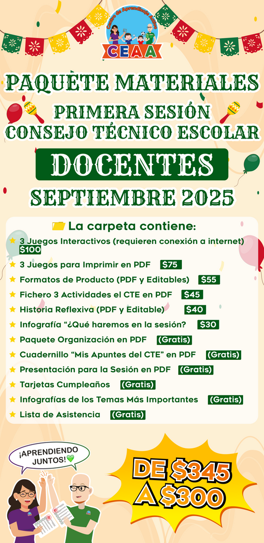 Paquete Completo Materiales CTE Sesión 1 Docentes Septiembre 2025