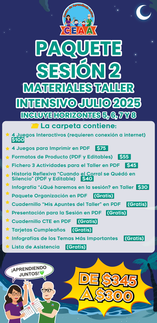 Paquete Completo Materiales Taller Sesión 2 Julio 2025