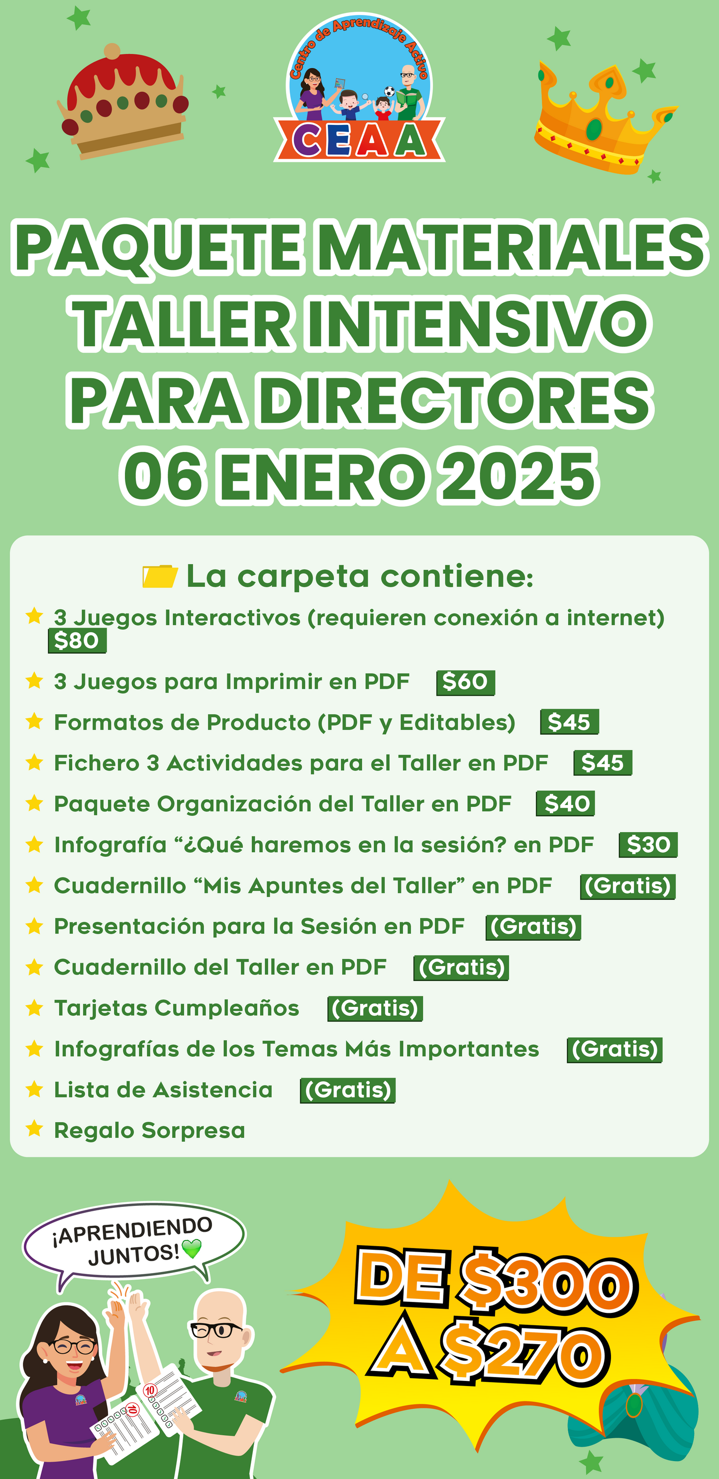 Paquete completo Taller Intensivo Para Directores Enero 2025