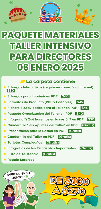 Paquete completo Taller Intensivo Para Directores Enero 2025