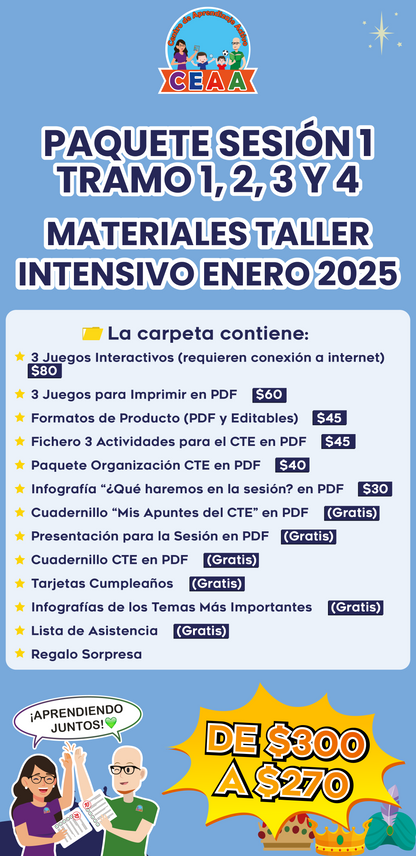 Paquete Completo Taller Intensivo Sesión 1 Enero 2025