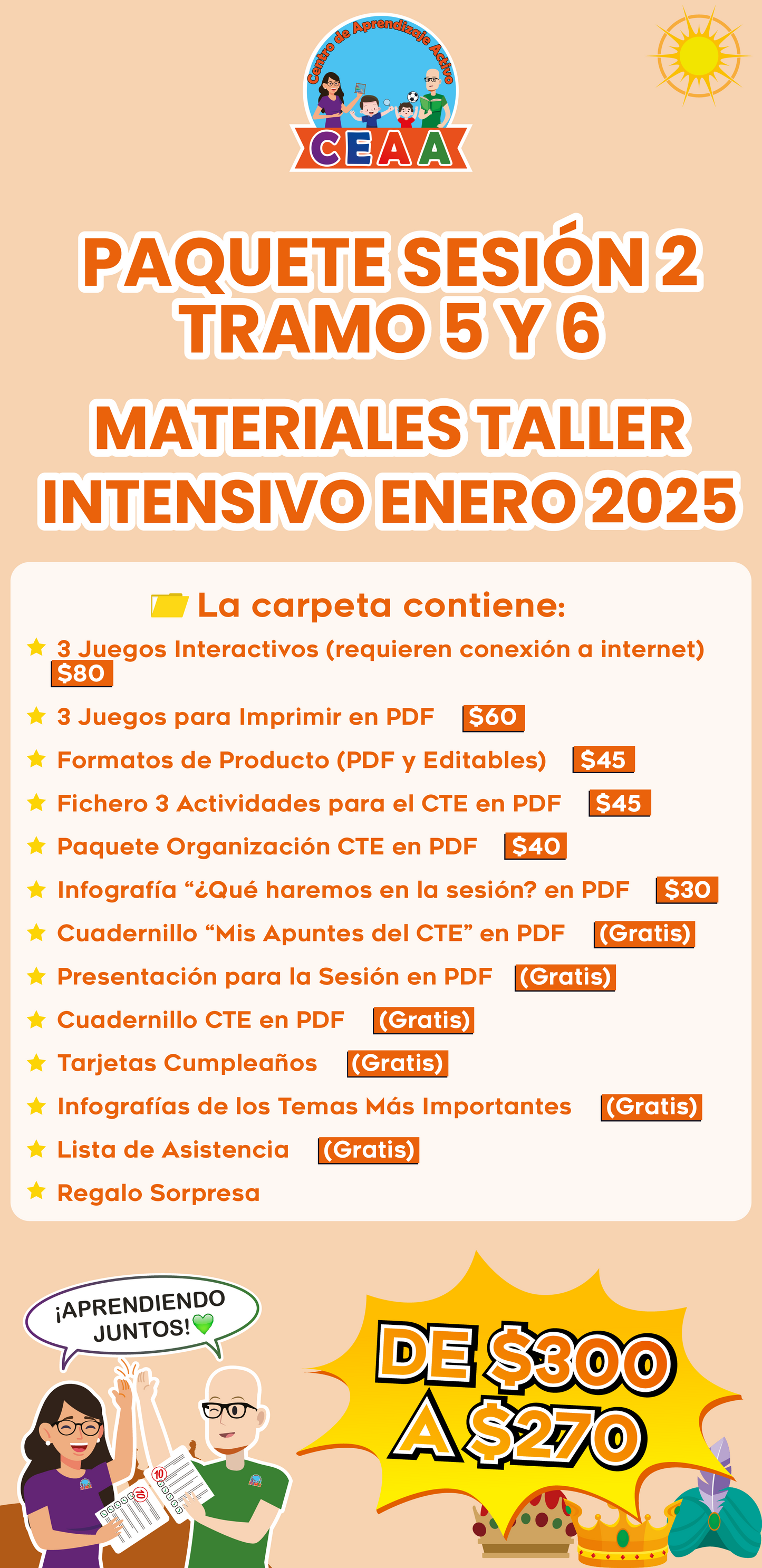 Paquete Completo Taller Intensivo Sesión 2 Enero 2025