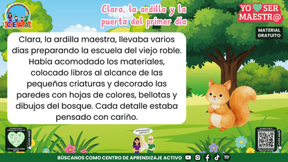 Historias para Maestros - Clara, la ardilla y la puerta del primer día en PDF