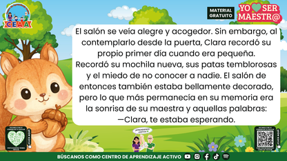 Historias para Maestros - Clara, la ardilla y la puerta del primer día en PDF