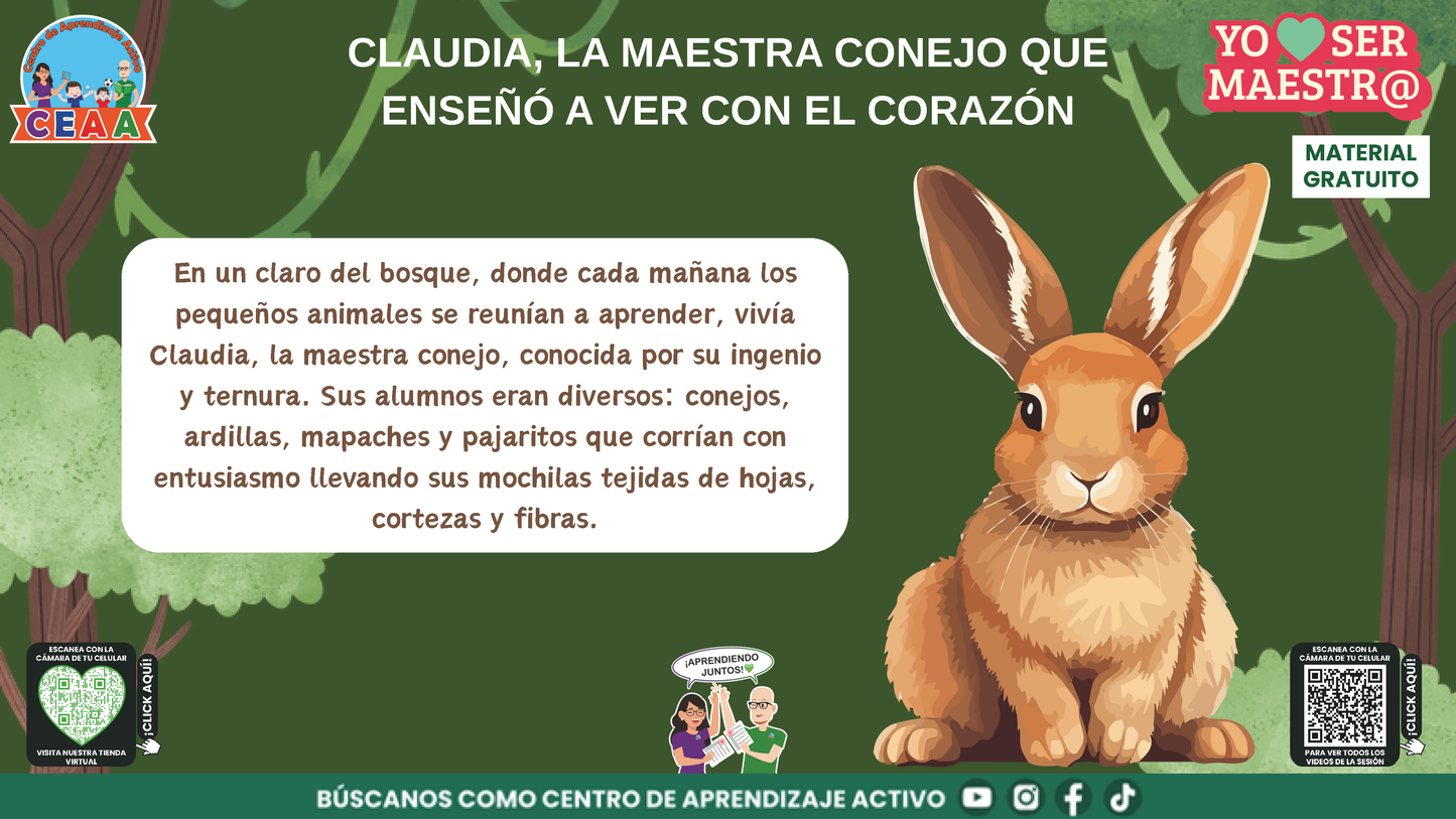 Historias para Maestros - CLAUDIA, LA MAESTRA CONEJO QUE ENSEÑÓ A VER CON EL CORAZÓN en PDF
