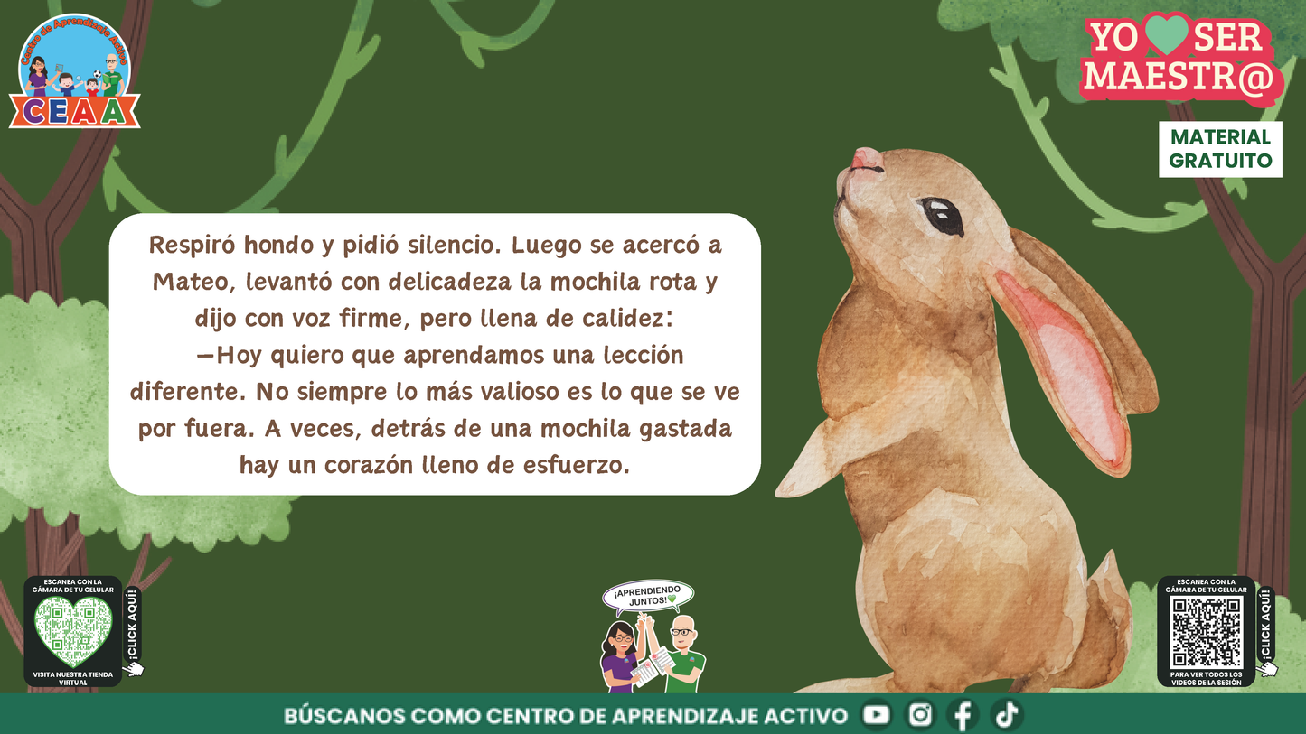 Historias para Maestros - CLAUDIA, LA MAESTRA CONEJO QUE ENSEÑÓ A VER CON EL CORAZÓN en PDF