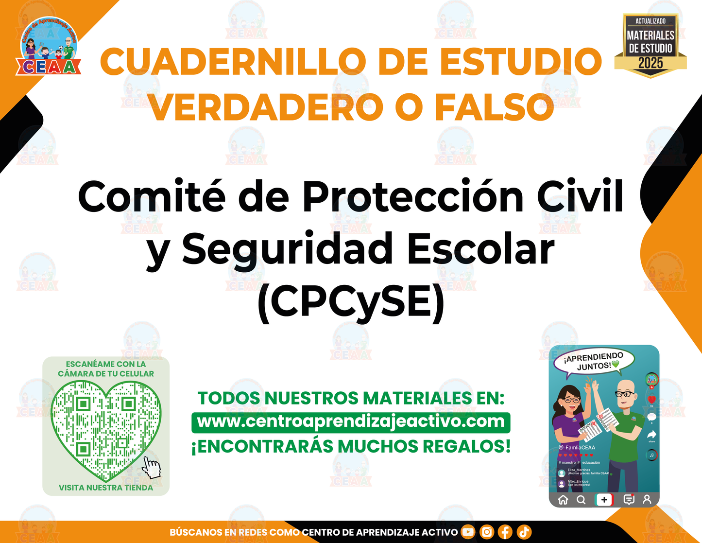 Cuadernillo de Estudio - Comité de Protección Civil y Seguridad Escolar (CPCySE) - Verdadero o Falso