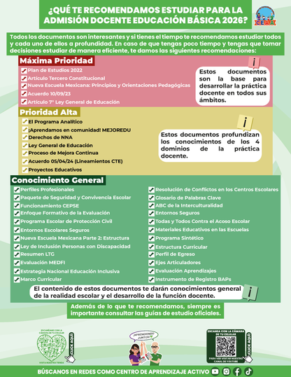 Cuadernillo Admisión Docente Educación Básica 2026