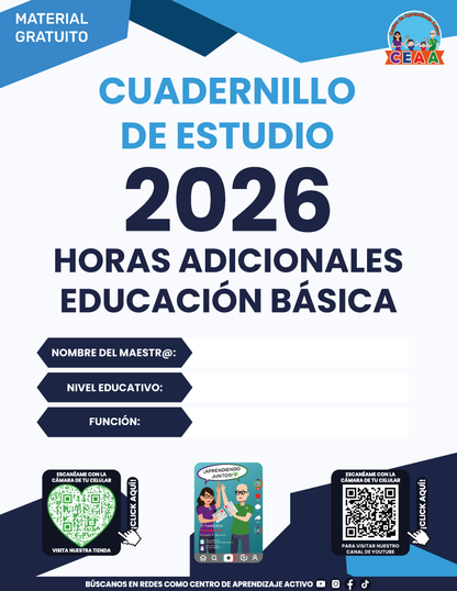 Cuadernillo Horas Adicionales Educación Básica 2026