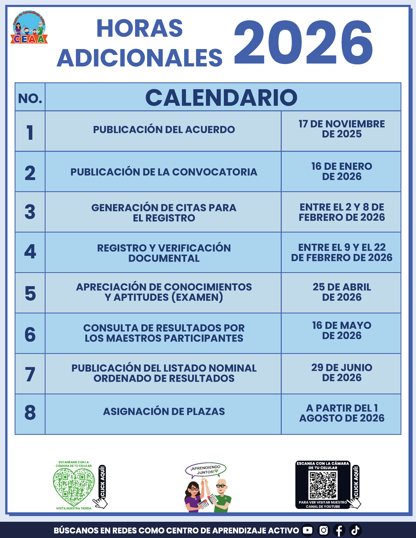 Cuadernillo Horas Adicionales Educación Básica 2026