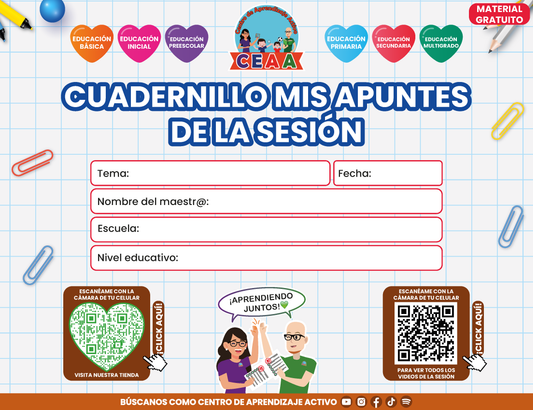 Cuadernillo Mis Apuntes de la Sesión CTE para los 17 Temas en PDF
