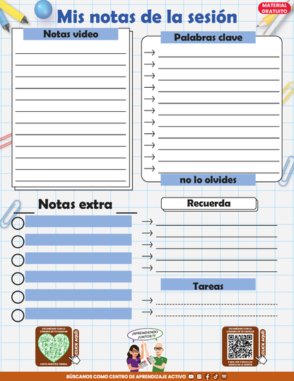 Cuadernillo Mis Apuntes de la Sesión CTE para los 17 Temas en PDF