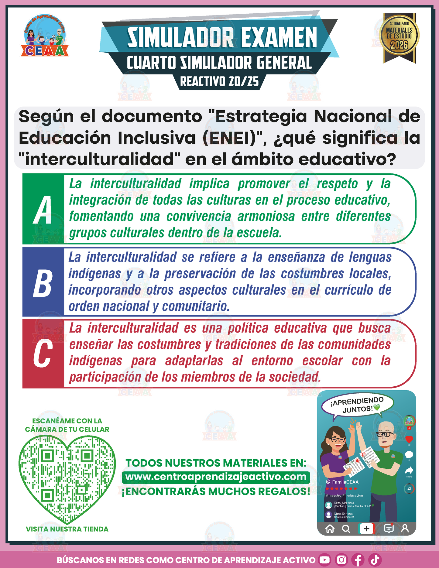 Simulador de Examen - Cuarto Simulador General en PDF