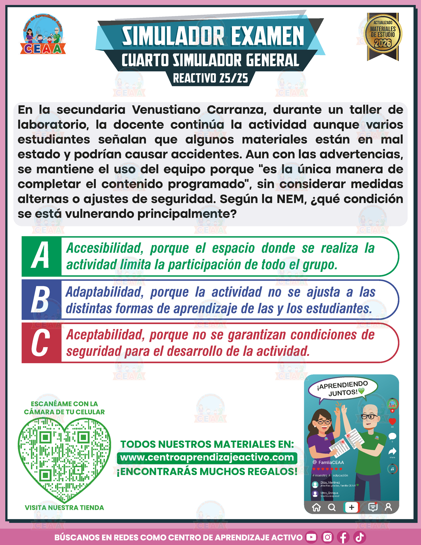 Simulador de Examen - Cuarto Simulador General en PDF