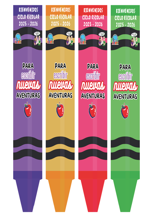 Decoración para Plumas (Editable en PowerPoint) (Crayón)