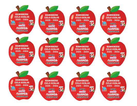 Decoración para Plumas en PDF (Manzana)