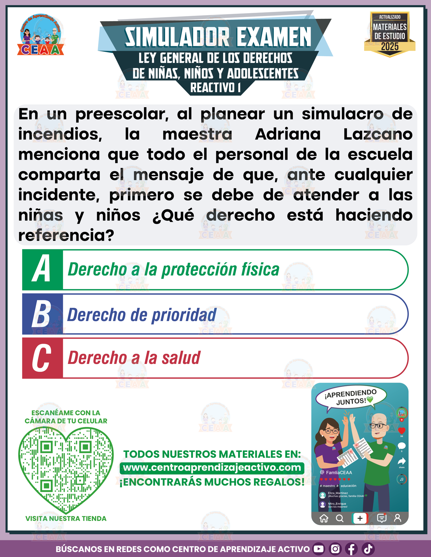 Simulador de Examen Ley General de los Derechos de Niñas, Niños y Adolescentes en PDF