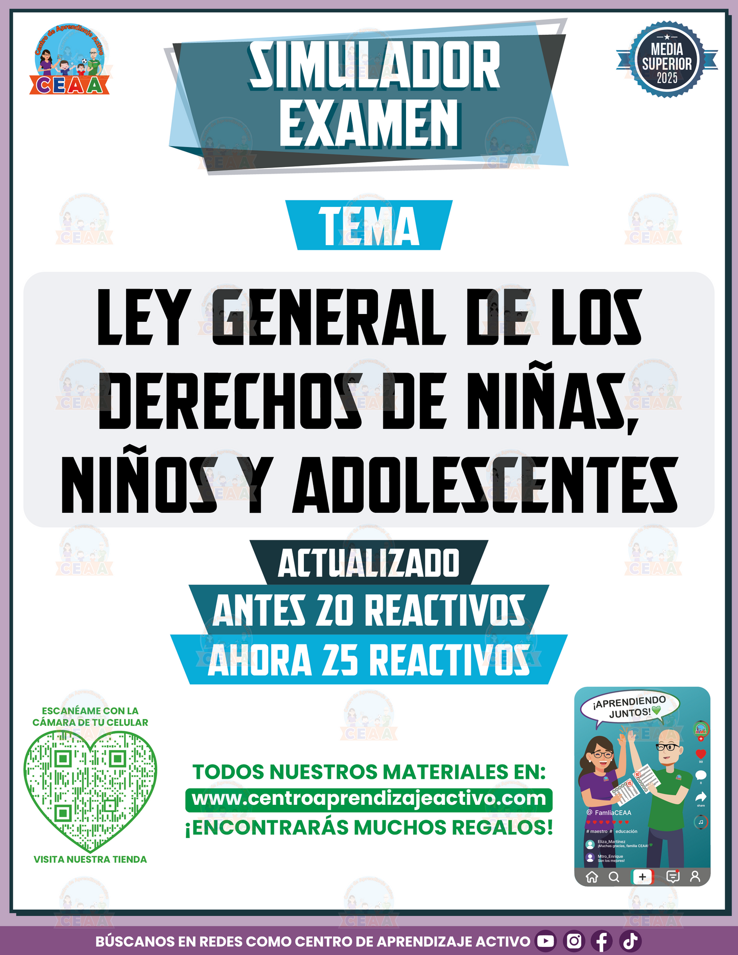 Simulador de Examen: Ley General de los Derechos de Niñas, Niños y Adolescentes