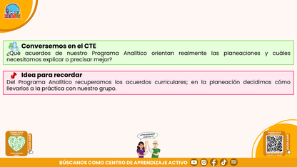RESUMEN Y ACOMPAÑAMIENTO DOCENTE TEMA: ¿CÓMO HACER MI PLANEACIÓN CON BASE EN EL PROGRAMA ANALÍTICO? Editable en PowerPoint