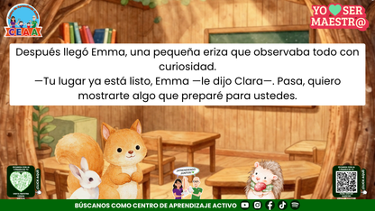 Historias para Maestros - Clara, la ardilla y la puerta del primer día Editable en PowerPoint