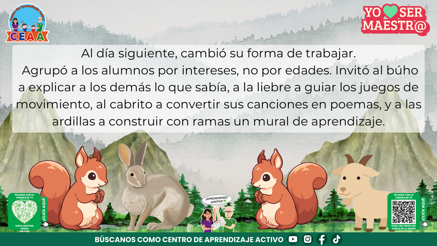 Historias para Maestros Multigrado - EL OSO Y LA ESCUELA DE LA MONTAÑA (Editable en PowerPoint)