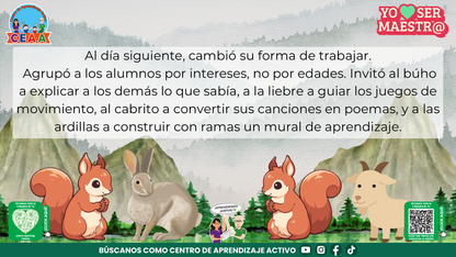 Historias para Maestros Multigrado - EL OSO Y LA ESCUELA DE LA MONTAÑA (Editable en PowerPoint)
