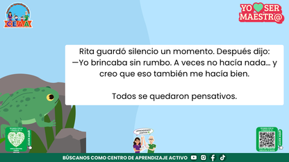 Historias para Maestros - Rita, la ranita maestra y el descanso merecido editable en PowerPoint