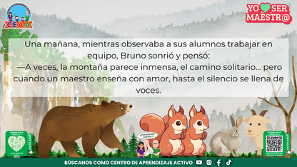 Historias para Maestros Multigrado - EL OSO Y LA ESCUELA DE LA MONTAÑA (Editable en PowerPoint)