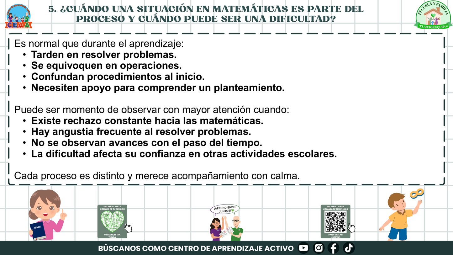 ESCUELA Y FAMILIA: ¿CÓMO APRENDEN MATEMÁTICAS MIS HIJOS E HIJAS EN LA ESCUELA? (Editable en PowerPoint)