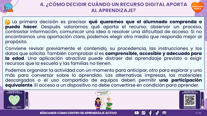Resumen CTE del Tema 4 Educación Básica: PANTALLAS, REDES SOCIALES E INTELIGENCIA ARTIFICIAL ¿CÓMO ACOMPAÑAR UN USO CRÍTICO, SEGURO Y CON SENTIDO PARA APRENDER? editable en PowerPoint