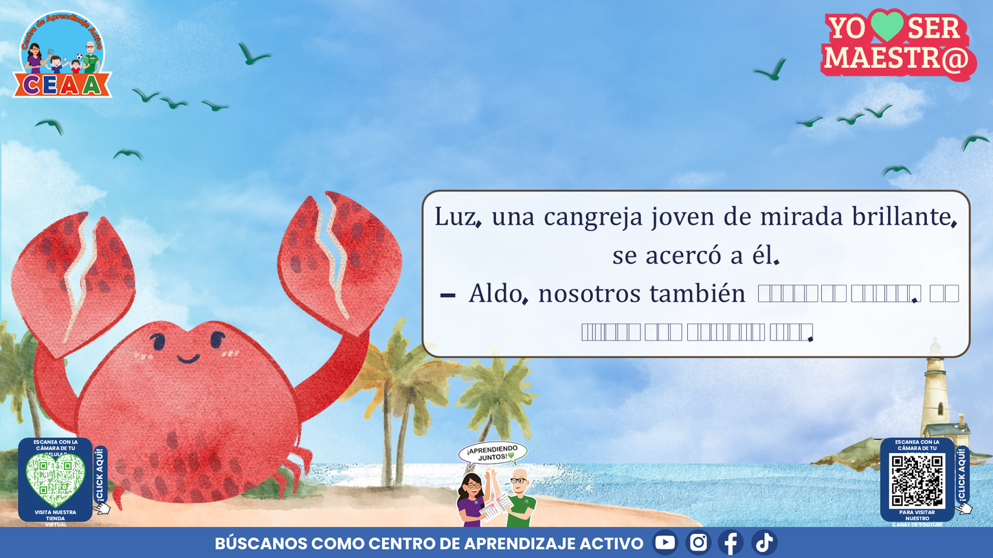 Historias para Maestros Multigrado - EL FARO DE LOS CANGREJOS ROJOS (Editable en PowerPoint)